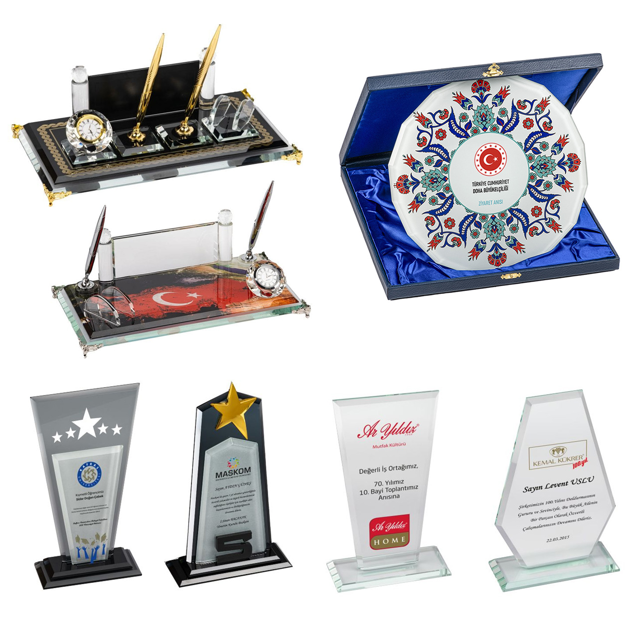 Kristal, Cam Plaketler